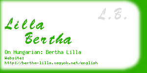 lilla bertha business card